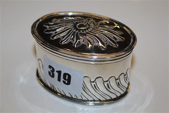 Georgian oval silver box